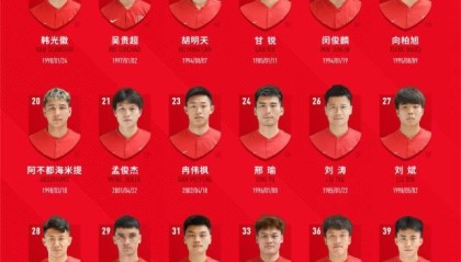 成都蓉城公布31人大名单：乔纳森回归领衔五外援